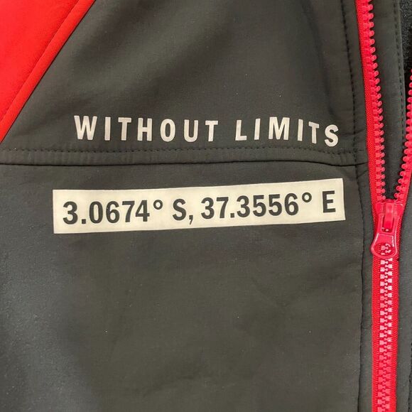 Ideology Jacket Kids Boys Large Black Red Full Zip Hooded Pockets Without Limits - Picture 6 of 15